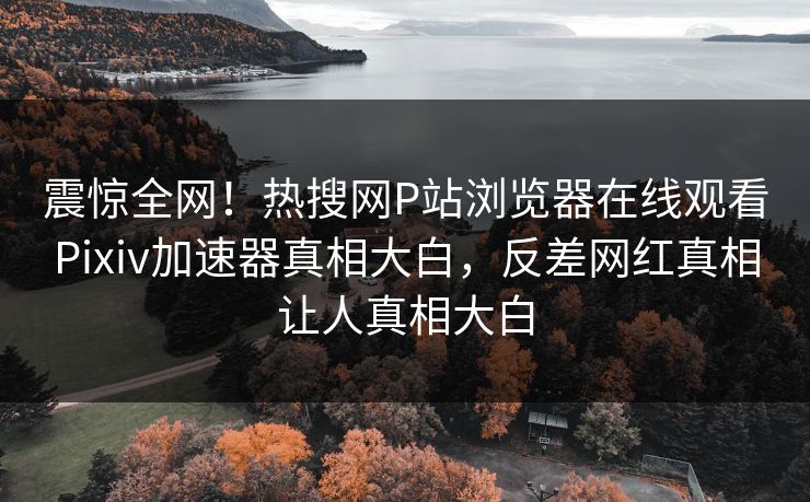 震惊全网！热搜网P站浏览器在线观看Pixiv加速器真相大白，反差网红真相让人真相大白