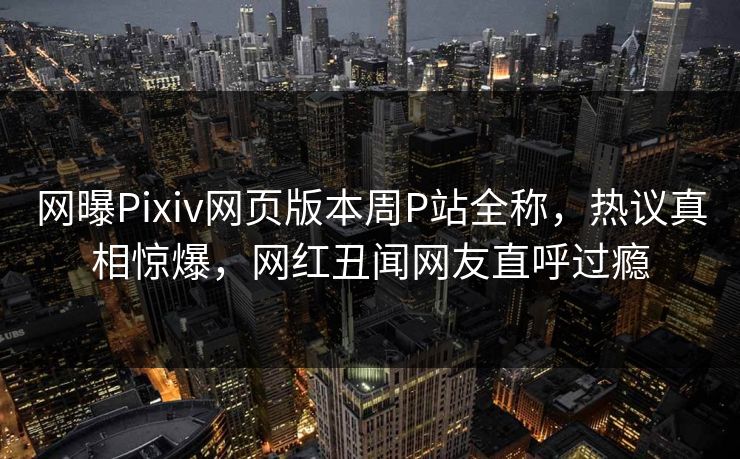 网曝Pixiv网页版本周P站全称，热议真相惊爆，网红丑闻网友直呼过瘾