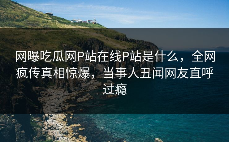 网曝吃瓜网P站在线P站是什么，全网疯传真相惊爆，当事人丑闻网友直呼过瘾